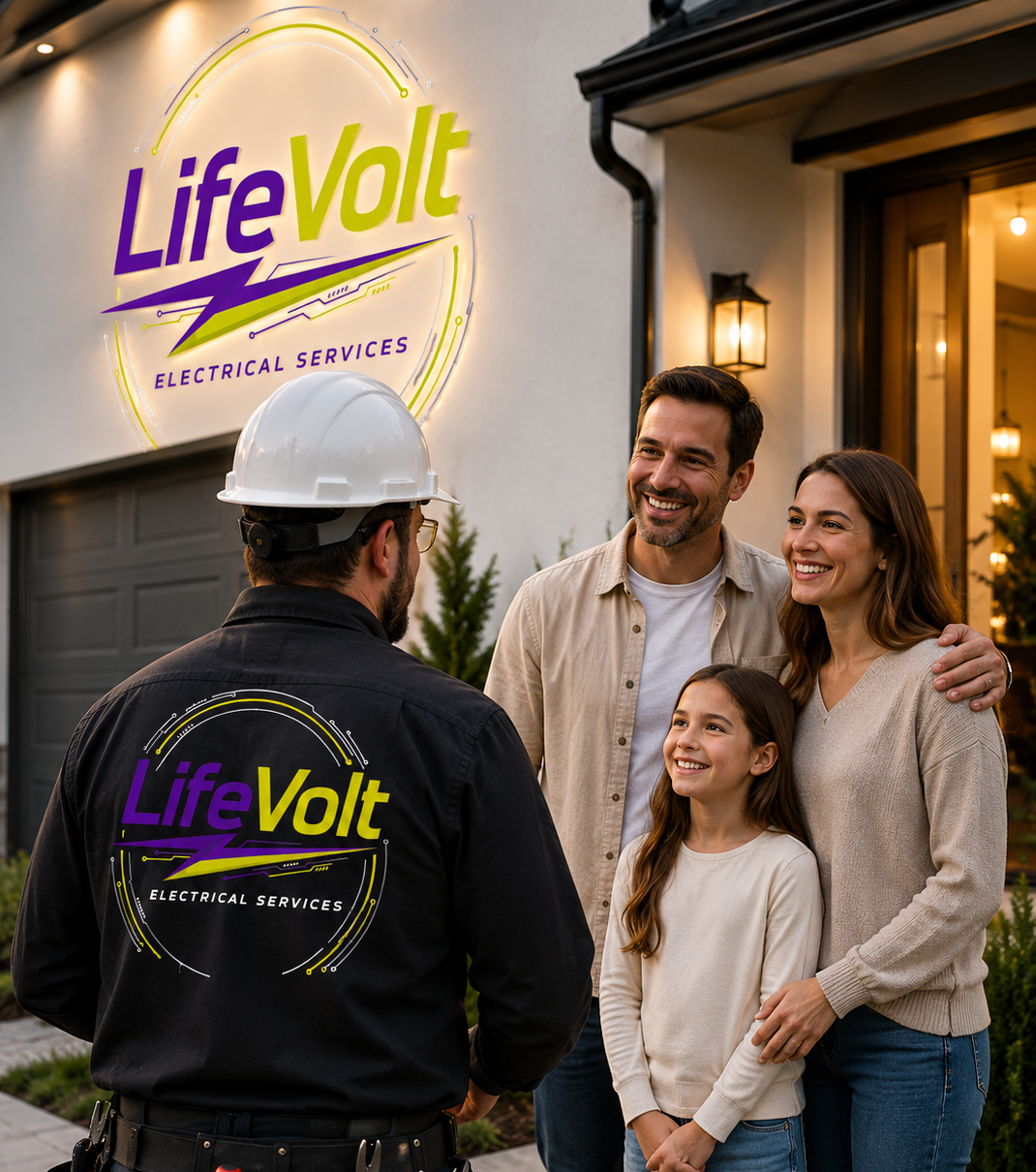 LifeVolt electrician serving a residential family